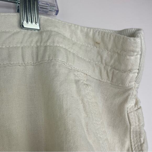 Per Se White Linen Viscose Blend Capri Pants Coastal Women's size 2X Beach - Picture 3 of 9